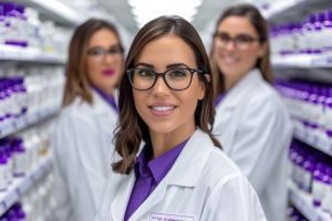 Portrait of woman in work attire representing personalized branding and style.